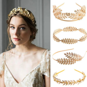 Silver Plated Retro Leaf Hair Band for Women Girls