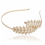 Silver Plated Retro Leaf Hair Band for Women Girls