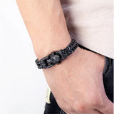 Retro Lion Head Bracelet Men Antique Stainless Steel Animal Bangle