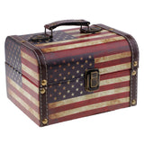Retro Lock Jewelry Box Wooden Dress Table Storage