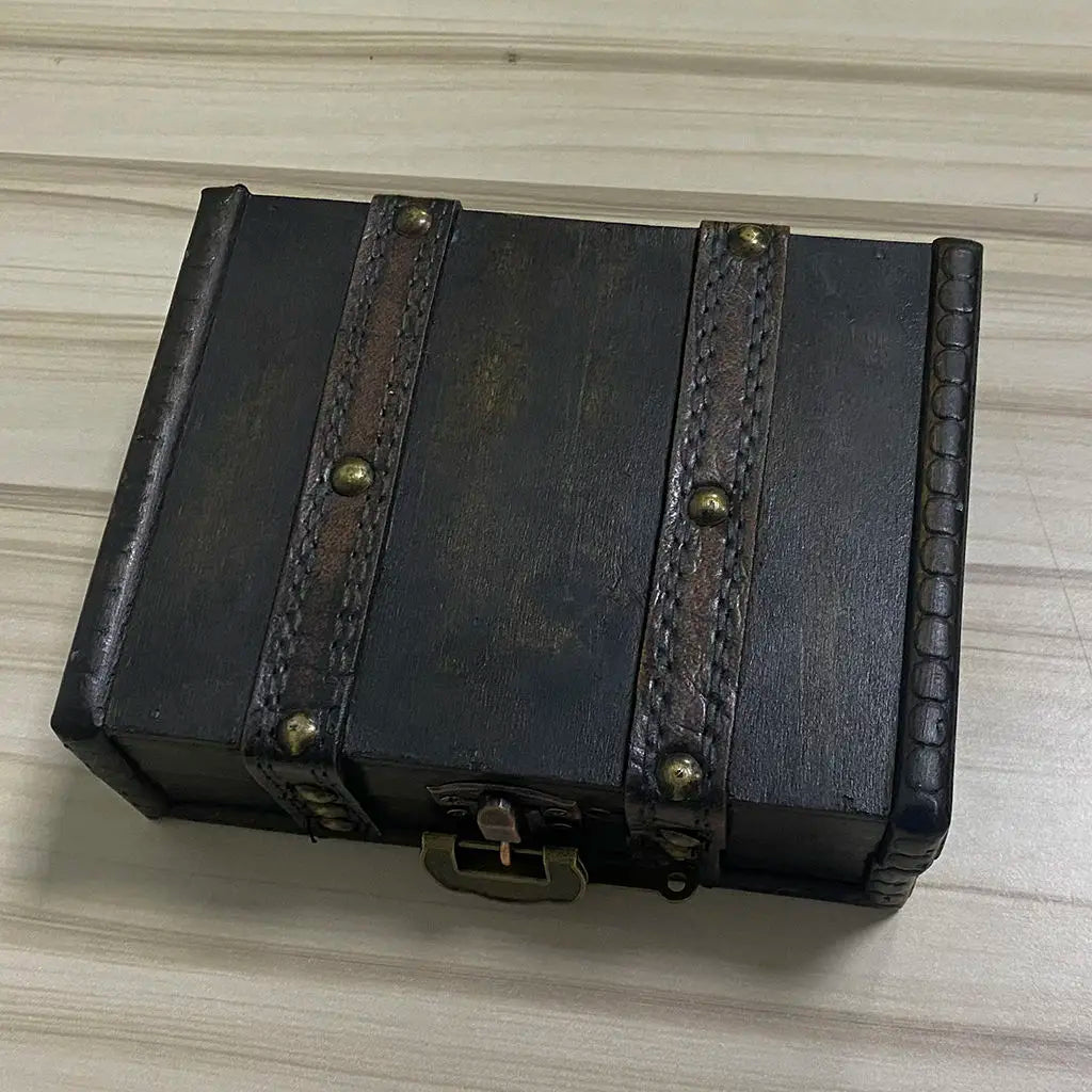 Vintage Style Lock Jewelry Chest Storage 15.5x12x6cm