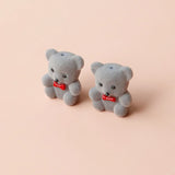 Vintage Bear Earrings Accessories - 2pcs