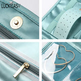 Retro Travel Jewelry Organizer Roll Foldable Jewelry Case for Journey