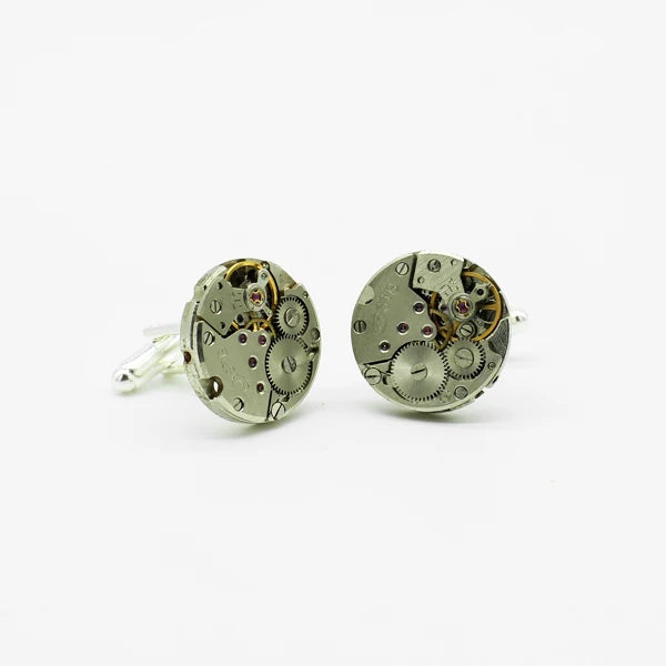 Mechanical Watch Movement Cufflinks Steampunk Vintage Watches Movements 20mm