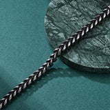 Vintage Gun-black Stainless Steel Chain Bracelet