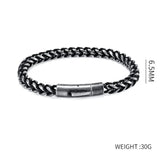 Vintage Gun-black Stainless Steel Chain Bracelet