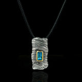 Old Silver Pendant Necklace for Retro Men and Women