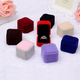 Retro Mini Ring Box Pu Leather Vintage Jewelry Display Box