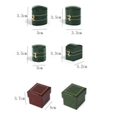 Retro Mini Ring Box Pu Leather Vintage Jewelry Display Box