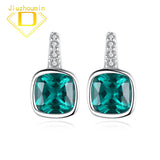 Mint Sapphire Stud Earrings 925 Sterling Silver