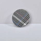 Retro Plaid Fabric Button Earrings DIY Material