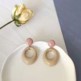 Retro Morandi Resin Earring DIY Accessories