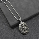 National Style Men's Titanium Steel Carp Necklace Good Luck Pendant