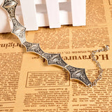 Exaggerated Metal Carved Short Necklace Retro Style