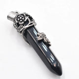 Retro Natural Gem Stone Pendulum for Divination Wicca Birthstone Pendants