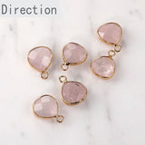 Natural Stone Crystal Section Water Drop Pendant DIY Earrings Bracelet Necklace