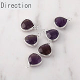 Natural Stone Crystal Section Water Drop Pendant DIY Earrings Bracelet Necklace