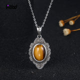 Tiger Eye Pendant 925 Silver Necklace Rhodochrosite Jewelry