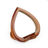 Retro Wood Oval Mirror Chinese Pattern Portable Make Up Mirrors