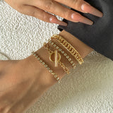 Retro Geometric Chain Necklace for Women Party