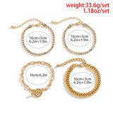 Retro Geometric Chain Necklace for Women Party