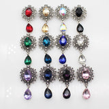 Retro Water Drop Glass Brooch Rhinestone Decoration