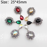 Retro Water Drop Glass Brooch Rhinestone Decoration
