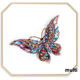 Retro Crystal Butterfly Brooch High-End Hundred Matching Accessories