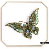 Retro Crystal Butterfly Brooch High-End Hundred Matching Accessories