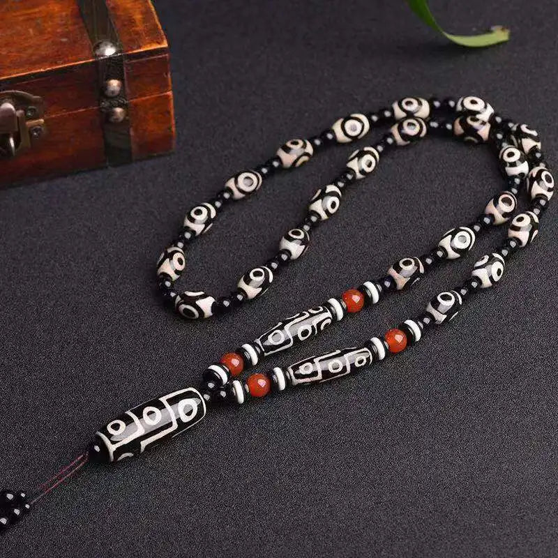 Nine-eyed Natural Tibetan Dzi Agates Beads DIY Jewelry Stone Antique Agates