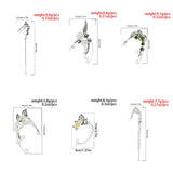 Flowers Ear Bone Clip Rose Branch Vine Leaf Elf Tassel Clip Earrings