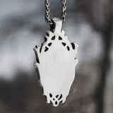 Nordic Men Stainless Steel Lightning Branch Rune Pendant Necklace