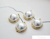 Retro Oval round Pendant and Versatile Pearl DIY Ear Stud