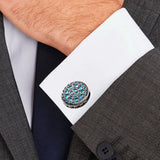 Retro Palace Court Flower Vine Stainless Steel Cufflinks