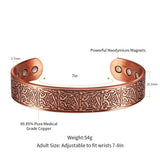 Red Copper Magnetic Cuff Bracelet Anti-oxidation Health Bracelet