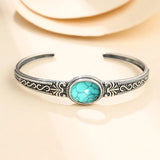 Ethnic Style Turquoise Open Bracelet For Women
