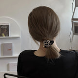 Retro Pearl Camellia Hair Tie Hair Hoop for Women Party