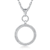 Retro Pendant Necklace Magnifier 2X Lover Glass Jewelry Monocle 40GB