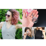 Retro Pendant Necklace Magnifier 2X Lover Glass Jewelry Monocle 40GB