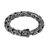 Men's Stainless Steel Dragon Bracelet Punk Dragon Head Titanium Steel