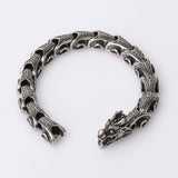 Men's Stainless Steel Dragon Bracelet Punk Dragon Head Titanium Steel