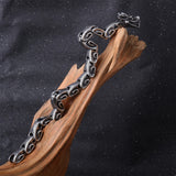 Men's Stainless Steel Dragon Bracelet Punk Dragon Head Titanium Steel
