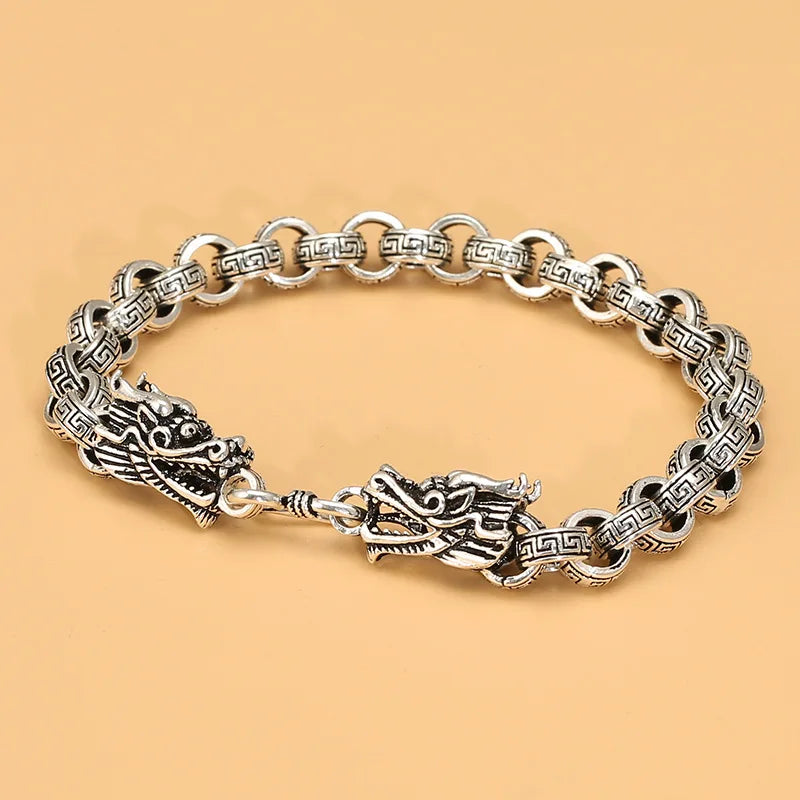 Vintage Rock Dragon Chain Bracelet for Men