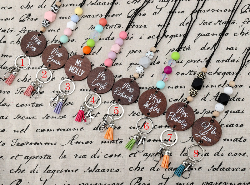 Retro Personalized Ethnic Lanyard Keychain For Couple Women Pendants