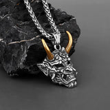 Evil Demon Skull Mask Pendant Necklace Hip Hop Rock Party Jewelry