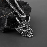 Evil Demon Skull Mask Pendant Necklace Hip Hop Rock Party Jewelry