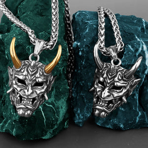 Evil Demon Skull Mask Pendant Necklace Hip Hop Rock Party Jewelry