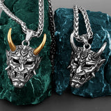 Evil Demon Skull Mask Pendant Necklace Hip Hop Rock Party Jewelry