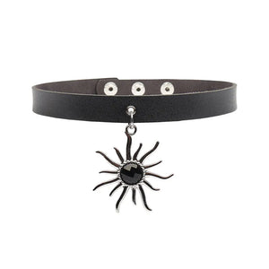 Retro Punk Collar Necklace Woman Harajuku Pu Leather Rivets Choker