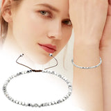 Geometric Handwoven Bead Bracelet Adjustable Hand Jewelry